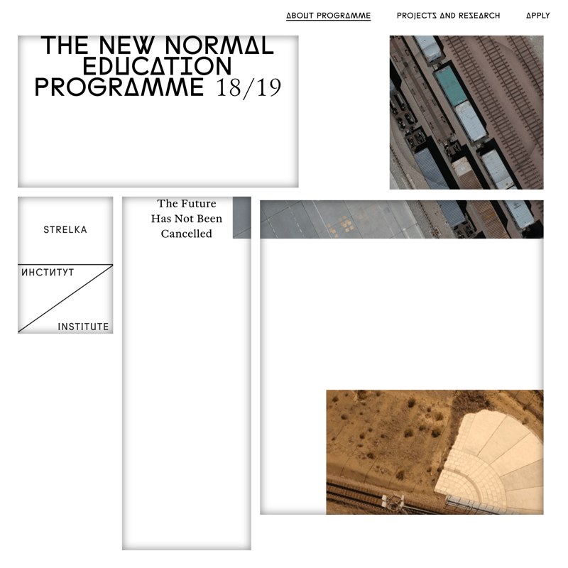 The New Normal – Strelka Institute’s education programme 2018/19