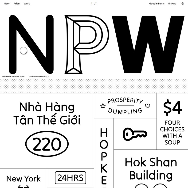 TILT: Neon, Prism, Warp